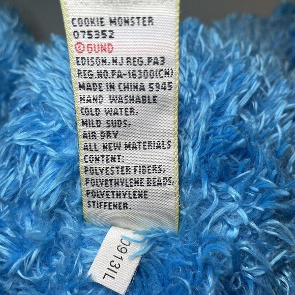 Gund Sesame Street Cookie Monster Plush Stuffed Animal 2013 Blue 12” Lov… - Picture 7 of 8